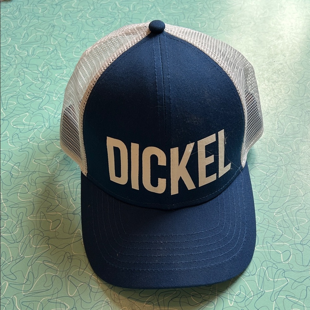 Blue and White Dickel Trucker Hat, New
